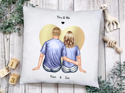 Partnergeschenk personalisiertes Kissen, Geschenk Partner, Geschenk Partnerin, Geschenk Valentin, Hochzeitstag, Geburtstagsgeschenk