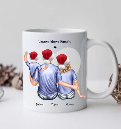 Weihnachtsgeschenk  Kaffeebecher Familie personalisiertes Weihnachtsgeschenk Kaffeebecher Nikolausgeschenk