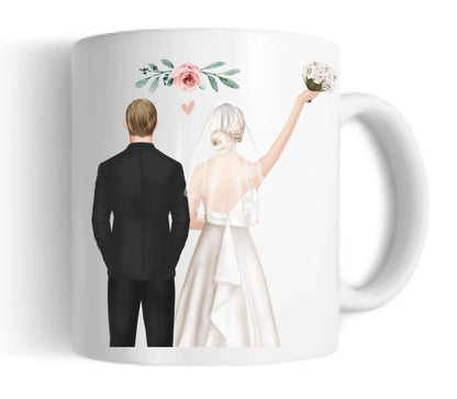 Just Married - Hochzeitsgeschenk - Personalisierte Hochzeitstasse Geschenk - Geschenkidee Brautpaar - Kaffeebecher