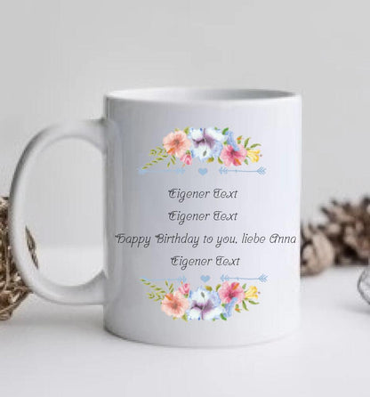 3 Beste Freundinnen Tasse personalisiert- Beste Freundin Geburtstagsgeschenk - Geburtstagstasse