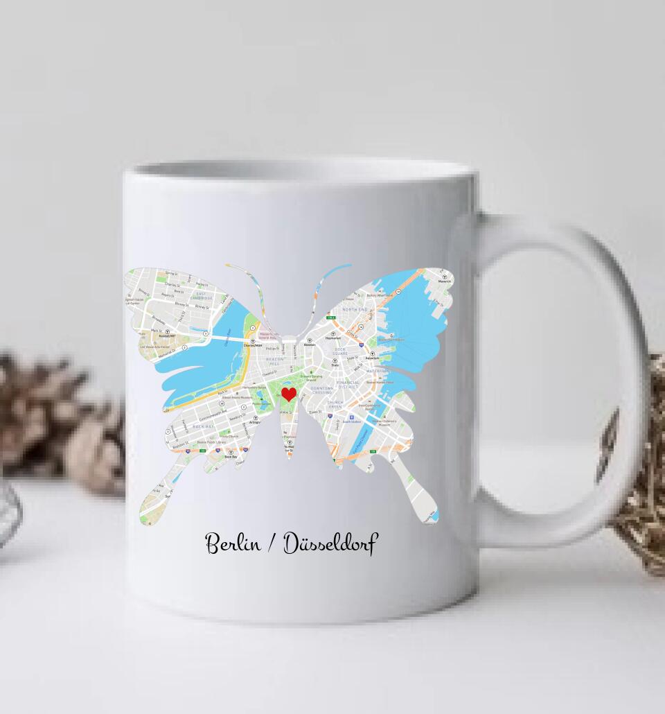 Wo alles begann, Personalisierte Tasse, Partner Geschenk - Geschenk Freund - Lebenspartner - Freundin - Hochzeitstag