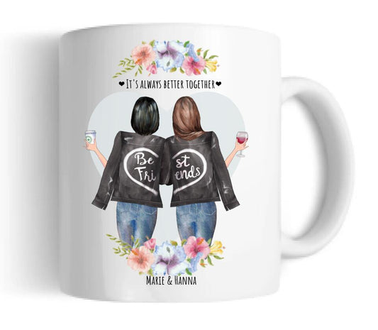 Geburtstagsgeschenk 2 Beste Freundinnen Tasse - Beste Freundin Geschenk