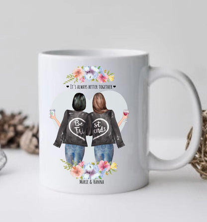 Geburtstagsgeschenk 2 Beste Freundinnen Tasse - Beste Freundin Geschenk