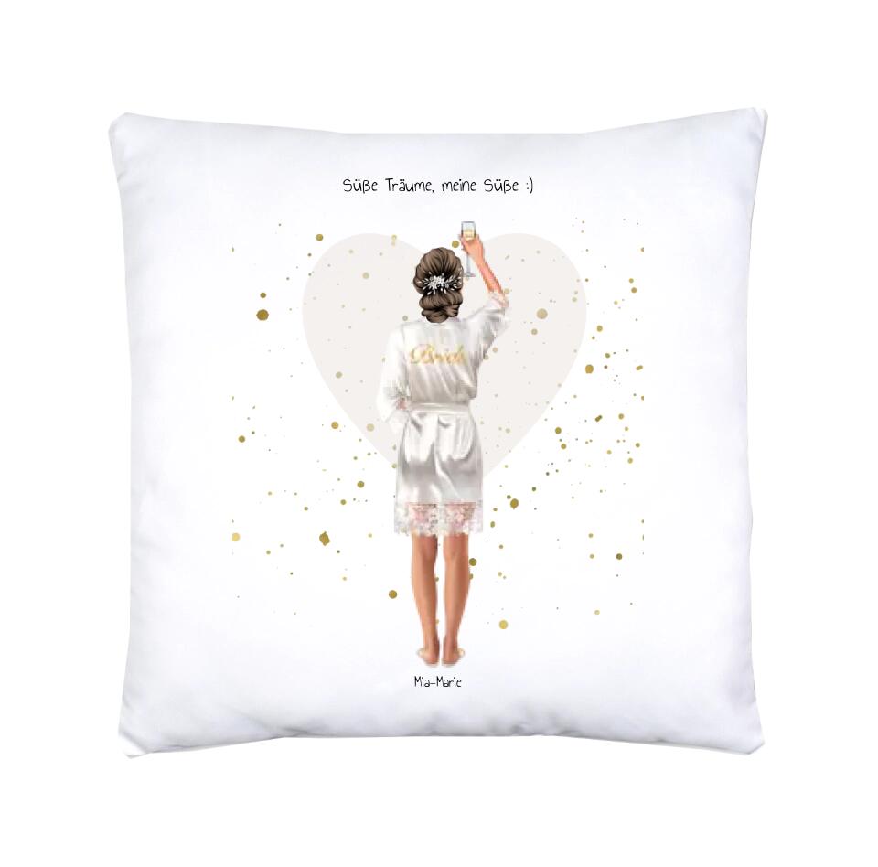 Personalisiertes Geschenk Bettbezug, Kopfkissen als Geburtstagsgeschenk für Mädchen Personalisierte Bettwäsche Default 80x80 Kopfkissen