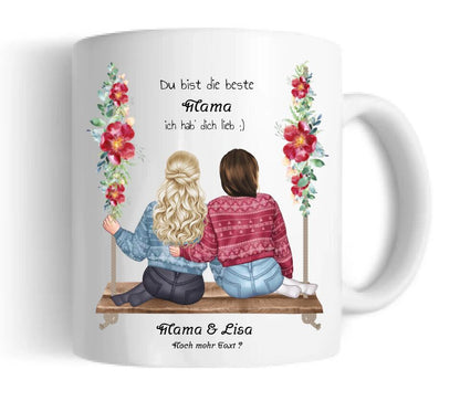 Mama Tochter Geschenk Tasse personalisiert mit Bild Motiv