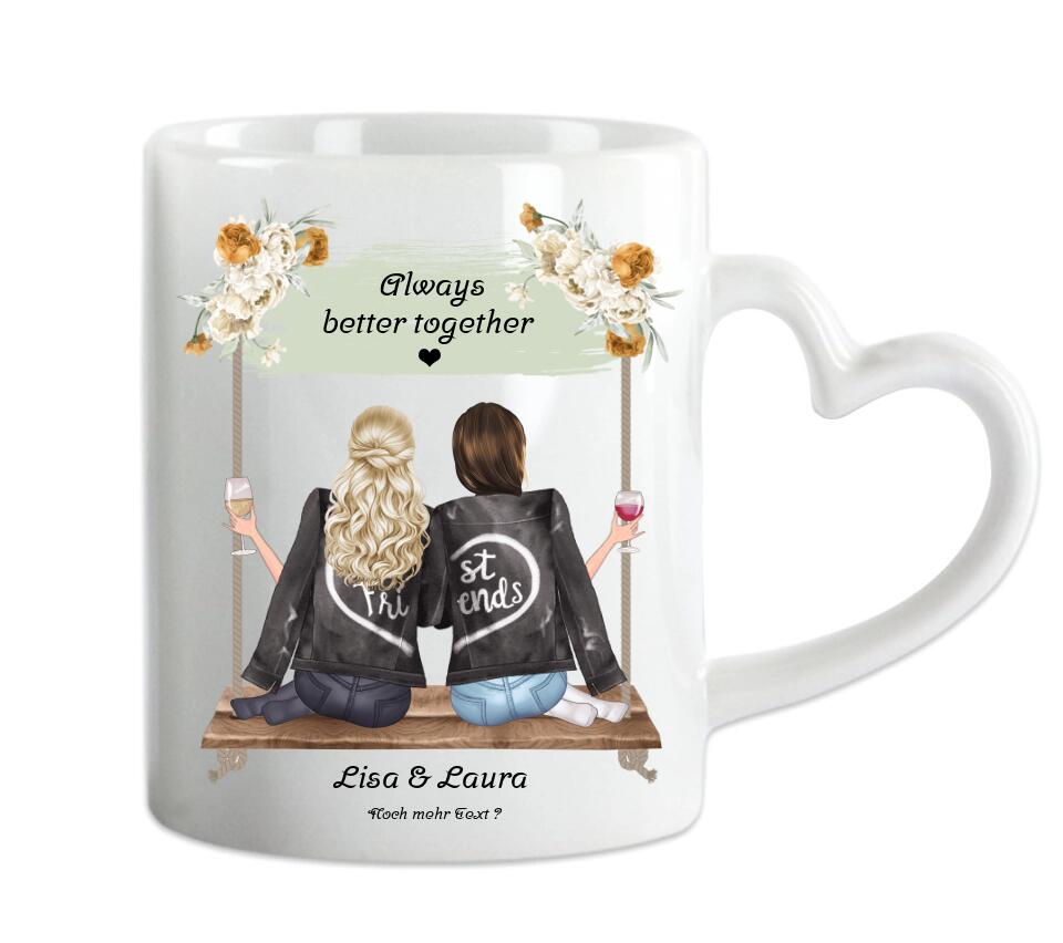 Freundinnen Geschenk Tasse, Personalisierte Tasse für Freundin, Geburtstagsgeschenk