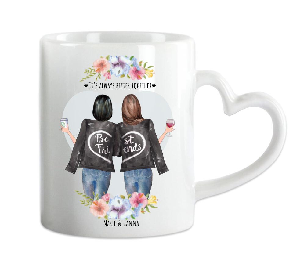 Geburtstagsgeschenk 2 Beste Freundinnen Tasse - Beste Freundin Geschenk