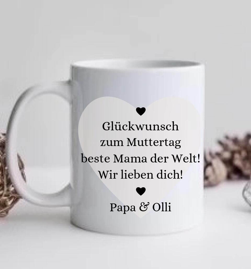 Personalisiertes Geschenk Tasse Muttertagsgeschenk, Geburtstagsgeschenke Mama