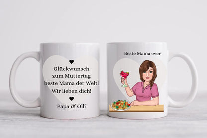 Personalisiertes Geschenk Tasse Muttertagsgeschenk, Geburtstagsgeschenke Mama