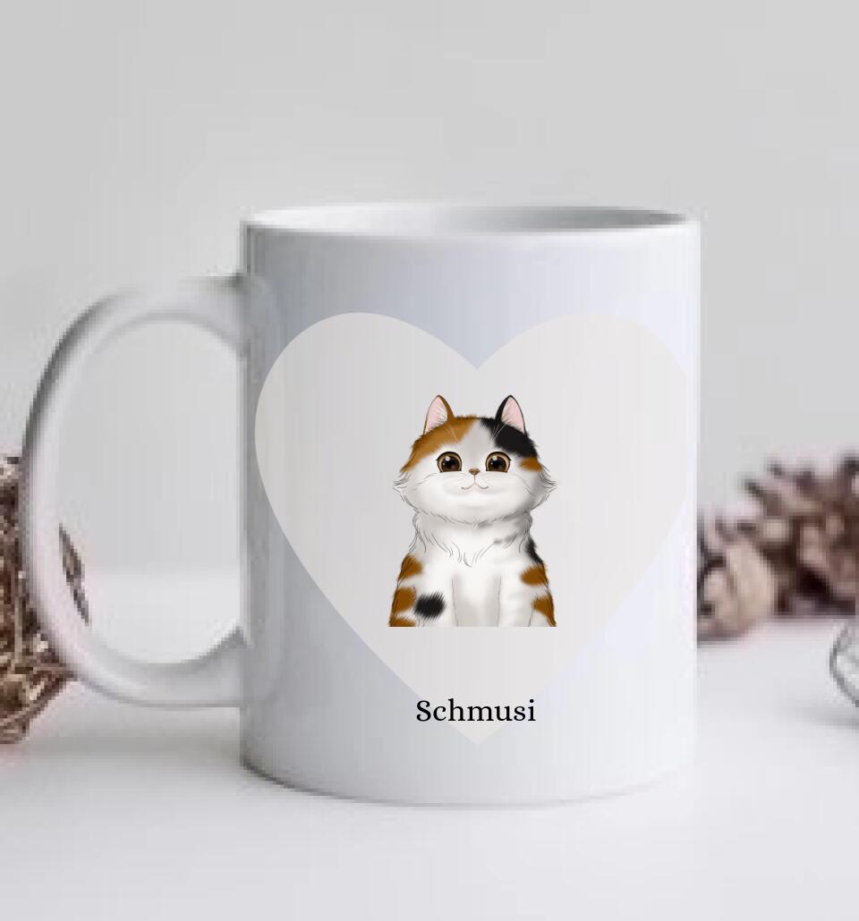 Katzenmama - Personalisierte Tasse - 1 Katze - Geschenk für Katzenliebhaber