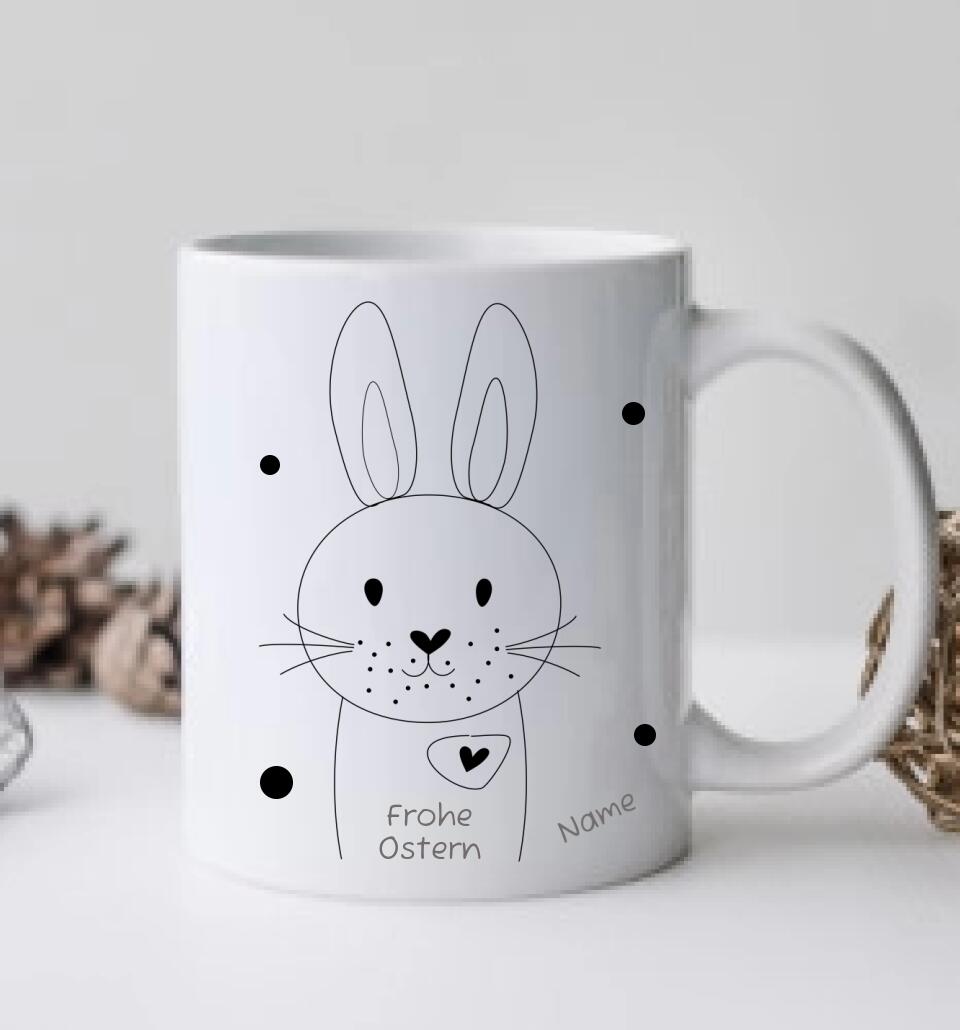 Hasi an Schatzi - Personalisierte Tasse - Geschenk zu Ostern mit Namen, Spruch Osterhasen