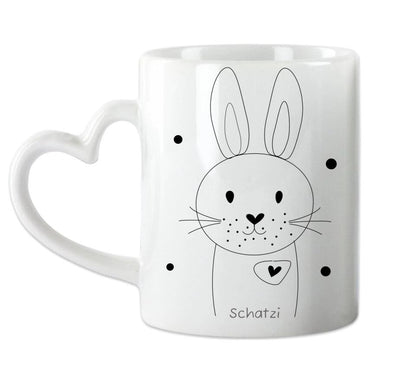 Hasi an Schatzi - Personalisierte Tasse als Geschenk zu Ostern mit Namen und Osterhasen