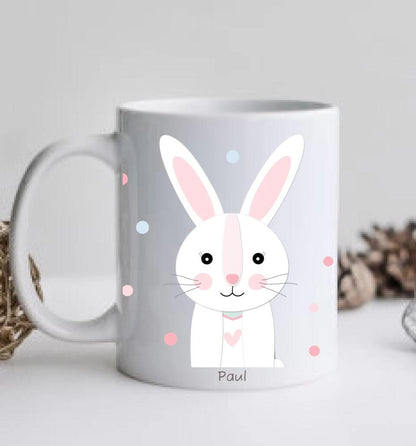 Personalisierte Tasse Hase mit Namen, Ostergeschenk, Namenstasse, Tasse mit Name