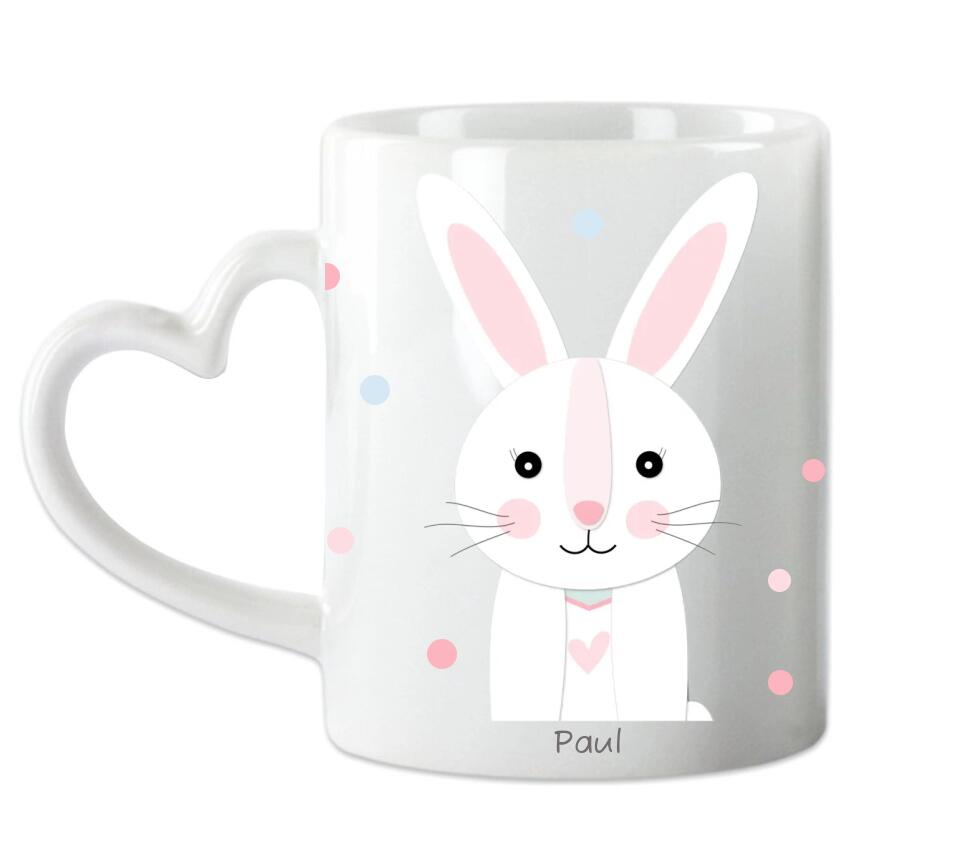 Personalisierte Tasse Hase mit Namen, Ostergeschenk, Namenstasse, Tasse mit Name