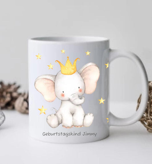 Personalisierte Tasse Elefant mit Namen, Ostergeschenk, Namenstasse, Tasse mit Name