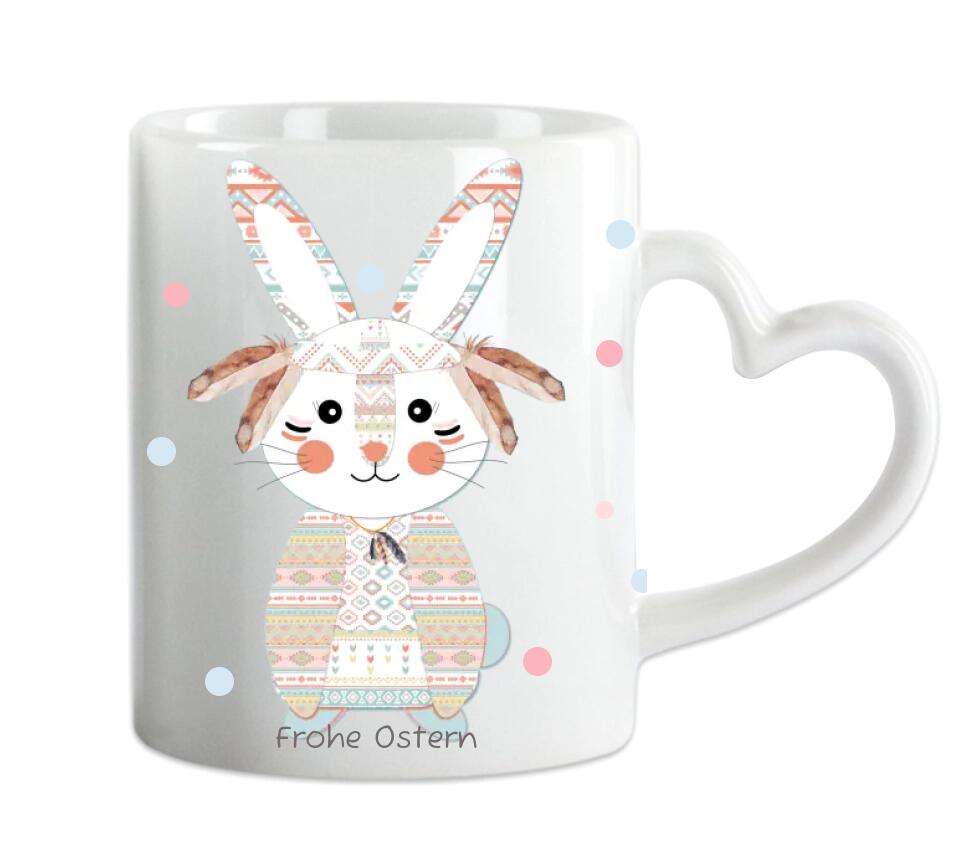 Tasse als Geschenk zu Ostern mit Namen und Osterhasen