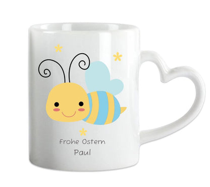 Tasse als Geschenk zu Ostern mit Namen und Biene