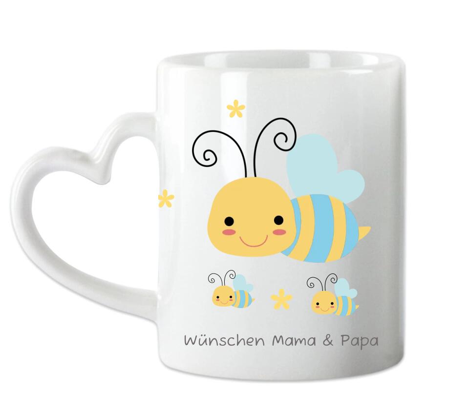 Tasse als Geschenk zu Ostern mit Namen und Biene