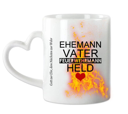 Personalisierte Tasse Feuerwehrtasse Geschenk Geburtstag Feuerwehrmann mit Spruch