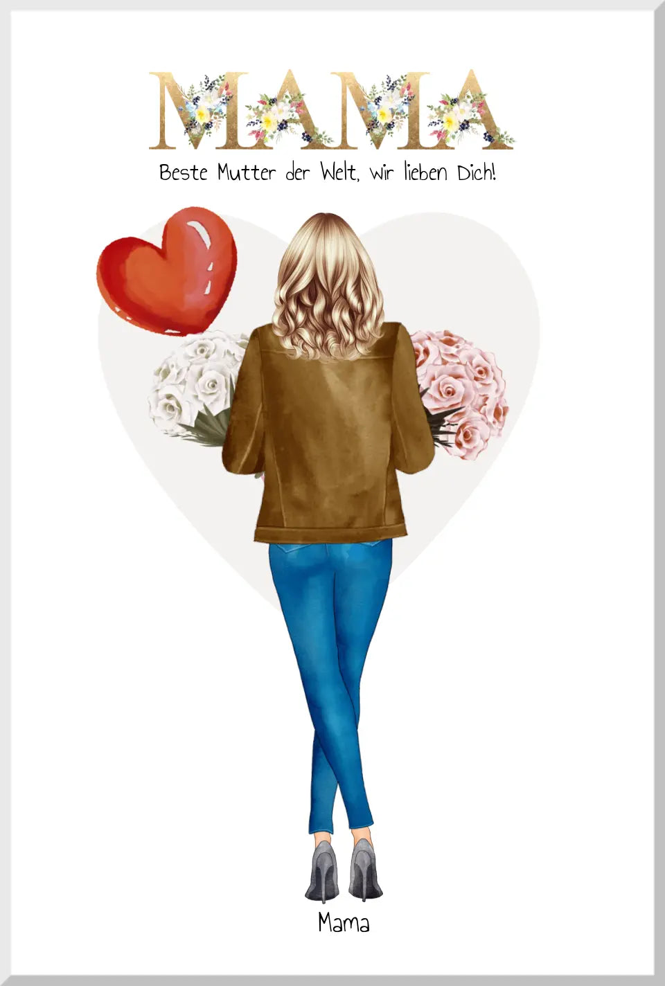 Personalisiertes Poster Geschenk Mama - Muttertagsgeschenk Bild - Geburtstagsgeschenk