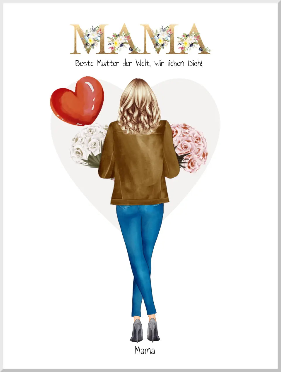 Personalisiertes Poster Geschenk Mama - Muttertagsgeschenk Bild - Geburtstagsgeschenk