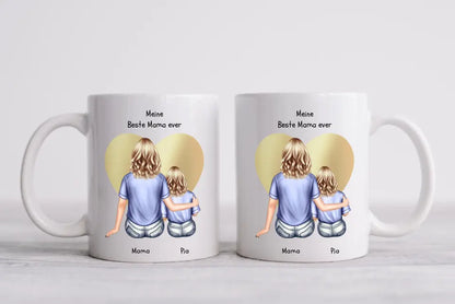 Personalisierte Tasse Muttertag - Mama Geburtstagsgeschenk, Ostergeschenk Tasse mit Kind