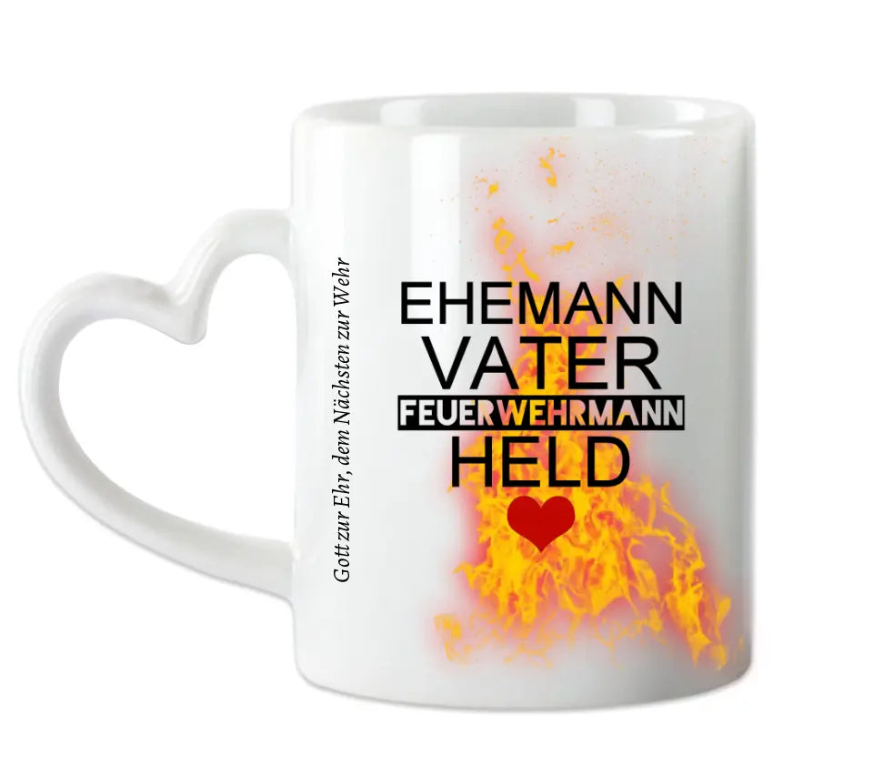 Personalisierte Tasse Feuerwehrtasse Geschenk Geburtstag Feuerwehrmann mit Spruch