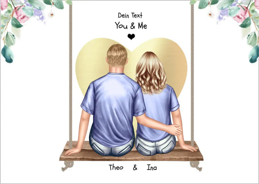 Geschenk Familie Bild-Poster Familie-Familienbild Personalisiert-Familienposter-Ostergeschenk-Geburtstag