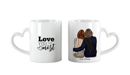 Personalisierte Tasse Valentinstag-Geschenk | Paartasse Geschenk | Herzhenkeltasse | Geschenkidee Freundin Partner | Valentin, Geburtstag, Ostern,