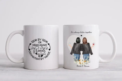 Personalisierte Tasse Geschenk für Freundin - 2 Beste Freundinnen Tasse, Kaffeebecher, Schwester, Kollegin, Weihnachtsgeschenk