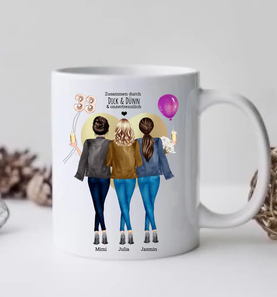 Freundinnen Tasse Geschenk Tasse, Personalisierte Tasse für Freundin, Geburtstagsgeschenk Geschenkidee