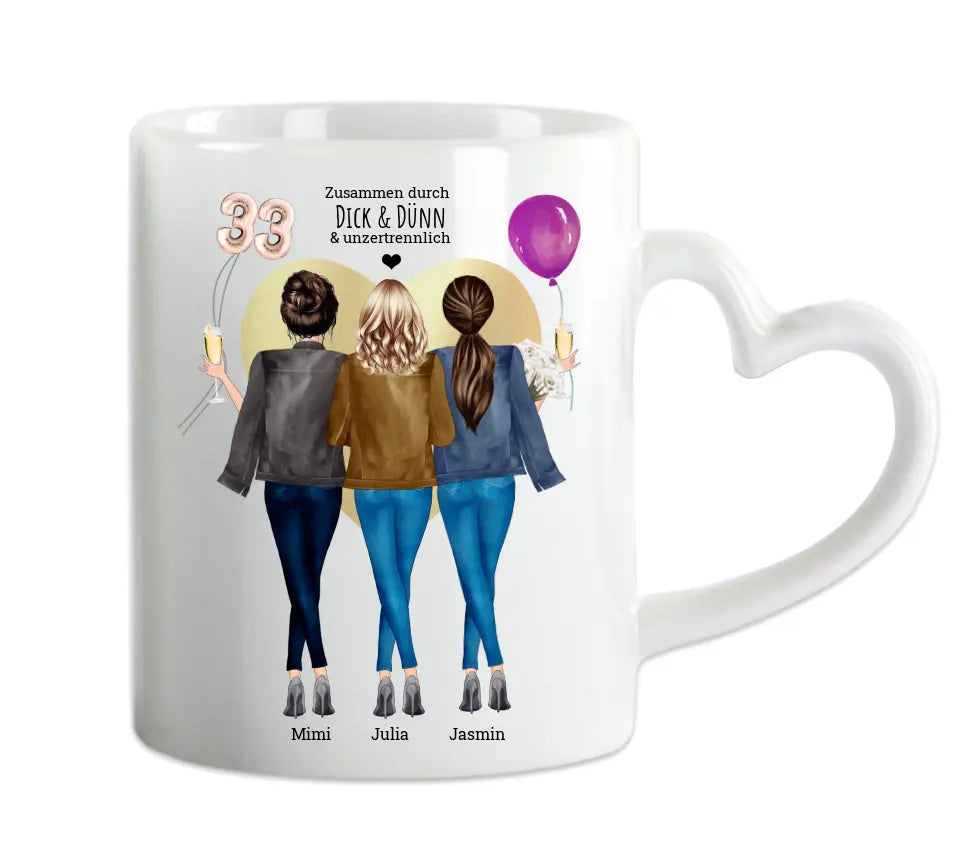 Freundinnen Tasse Geschenk Tasse, Personalisierte Tasse für Freundin, Geburtstagsgeschenk Geschenkidee