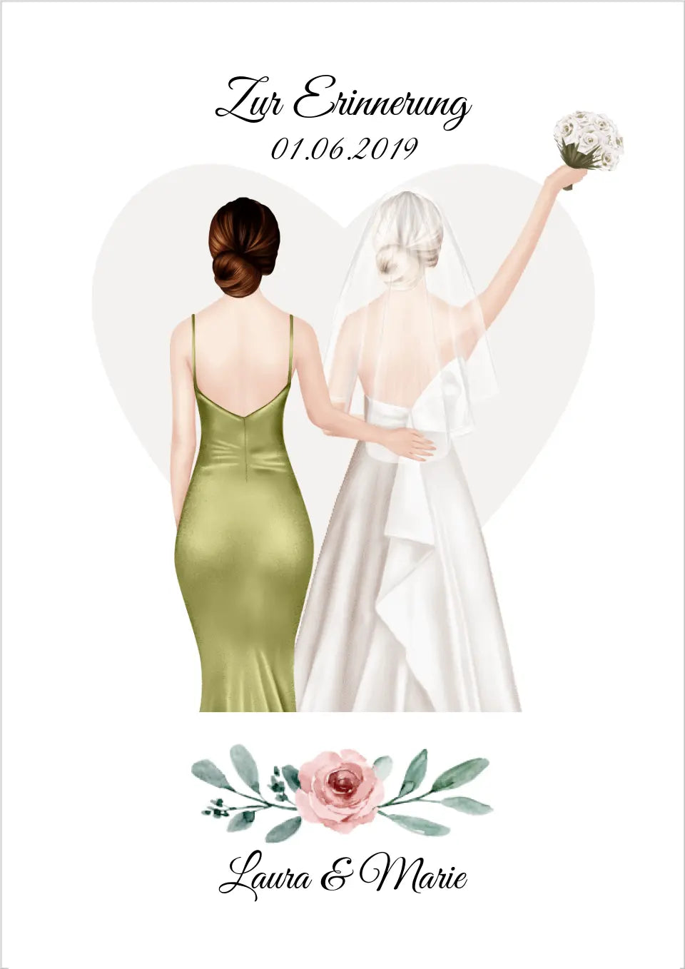 Zur Erinnerung - personalisiertes Trauzeugin Geschenk - Brautgeschenk - Hochzeitsgeschenk - Danksagung Trauzeugin - Geschenk Weihnachten