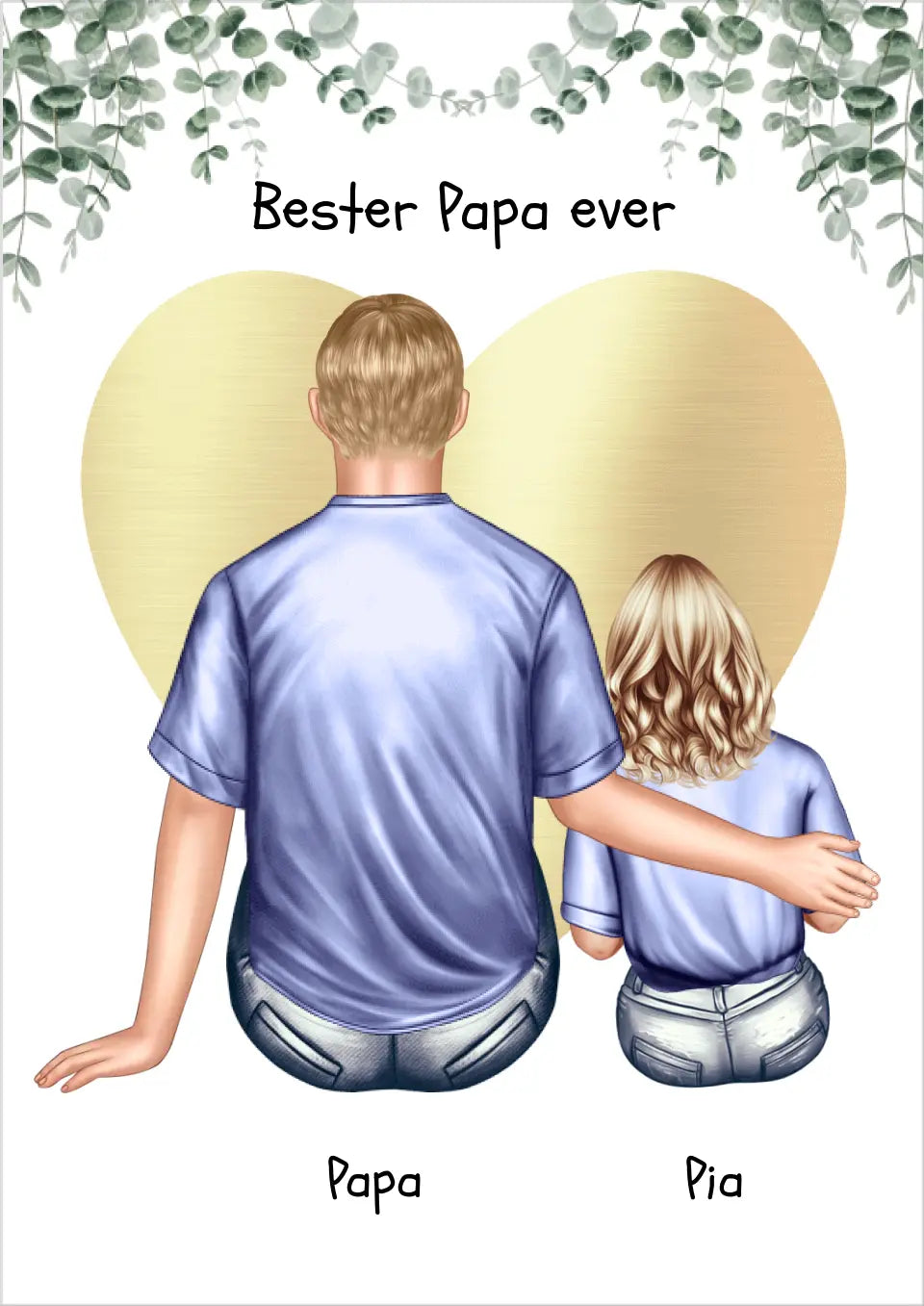 Personalisiertes Poster Geschenk Papa Tochter/Sohn  - Vatertagsgeschenk - Geburtstagsgeschenk