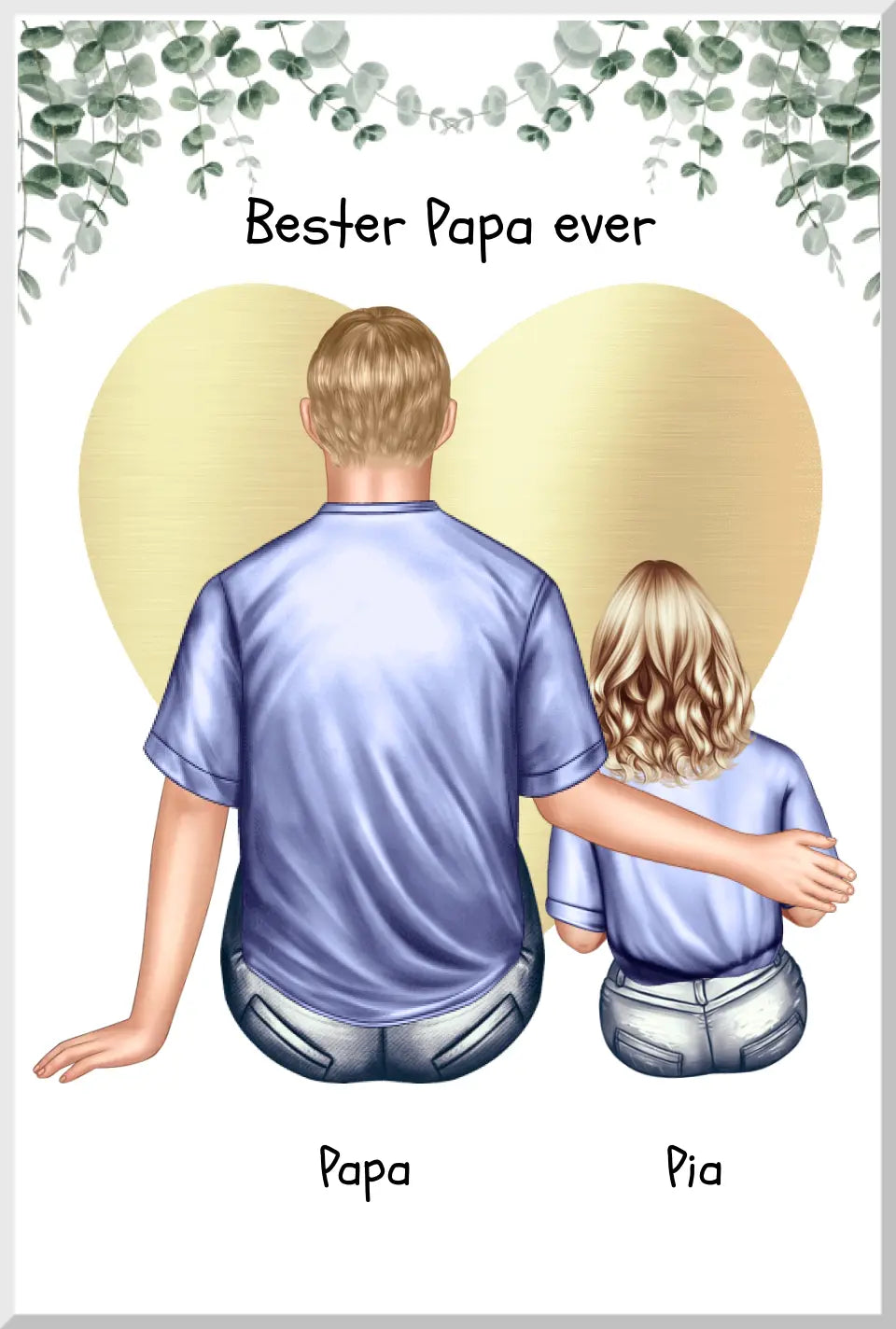 Personalisiertes Poster Geschenk Papa Tochter/Sohn  - Vatertagsgeschenk - Geburtstagsgeschenk