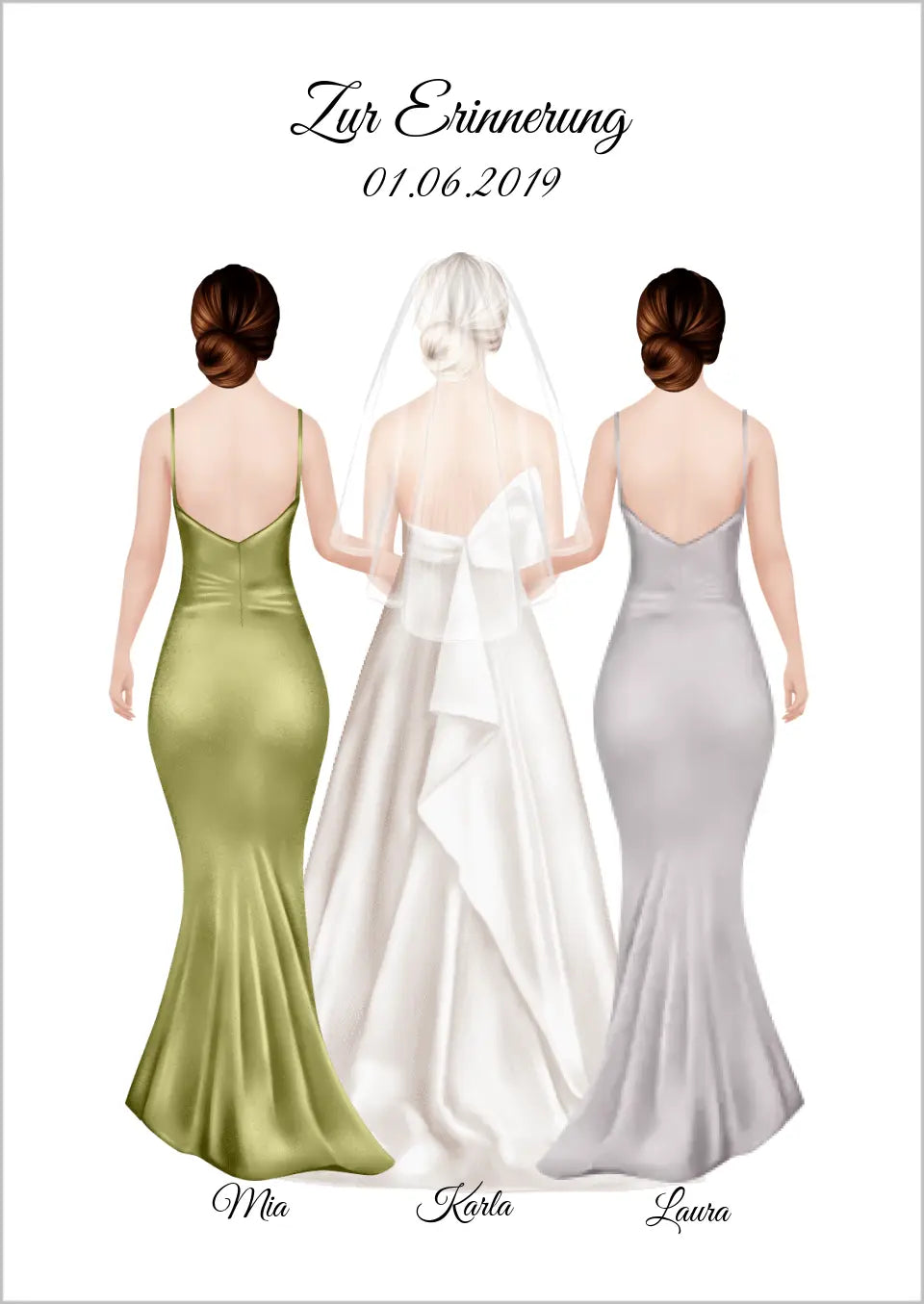 Personalisiertes Trauzeugin Geschenk oder Brautgeschenk - Poster zur Erinnerung - Danksagung