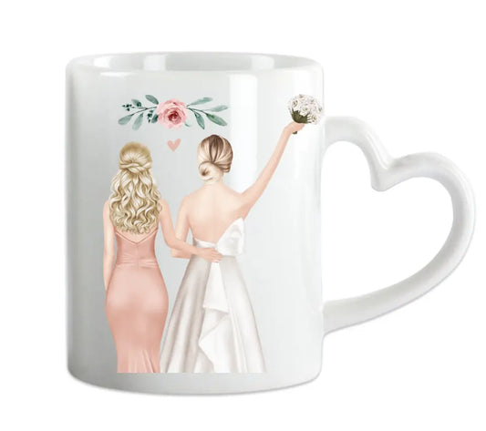 Geschenk Trauzeugin - Brautgeschenk - Hochzeitsgeschenk - Personalisierte Hochzeitstasse - Geschenk Brautpaar - Geschnkidee Kaffeebecher