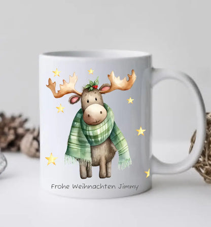 Geschenk Nikolaus, Weihnachten personalisiert -  Kindertasse, Kinderbecher, Kinderteller - Nikolaustasse, Weihnachtstasse - mit Name