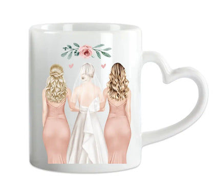 2 Trauzeuginnen Personalisierte Tasse Geschenk Brautgeschenk - Hochzeitsgeschenk