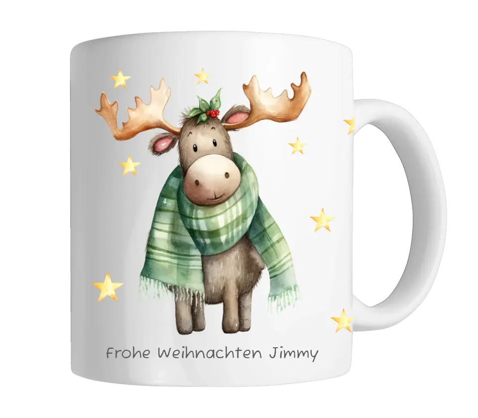 Geschenk Nikolaus, Weihnachten personalisiert -  Kindertasse, Kinderbecher, Kinderteller - Nikolaustasse, Weihnachtstasse - mit Name