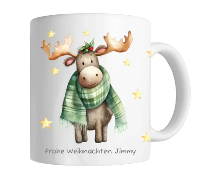 Geschenk Nikolaus, Weihnachten personalisiert -  Kindertasse, Kinderbecher, Kinderteller - Nikolaustasse, Weihnachtstasse - mit Name