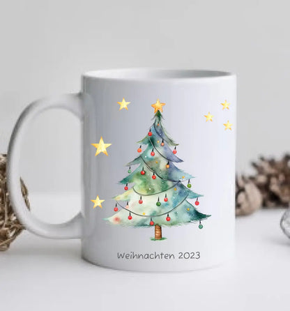 Geschenk Nikolaus, Weihnachten personalisiert -  Kindertasse, Kinderbecher, Kinderteller - Nikolaustasse, Weihnachtstasse - mit Name