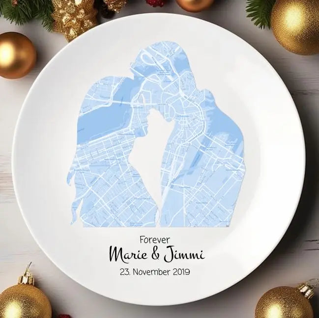 Personalisiertes Geschenk Hochzeitsteller Motiv Liebespaar, Hochzeitsgeschenk, Geburtstagsgeschenk, als perfektes Geschenk zur Hochzeit