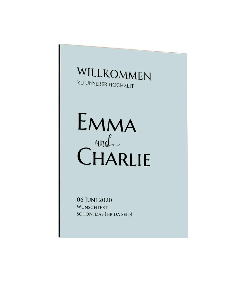 Willkommensposter Hochzeit  | Willkommensschild Hochzeit personalisiert | Hochzeitsempfang Tafel