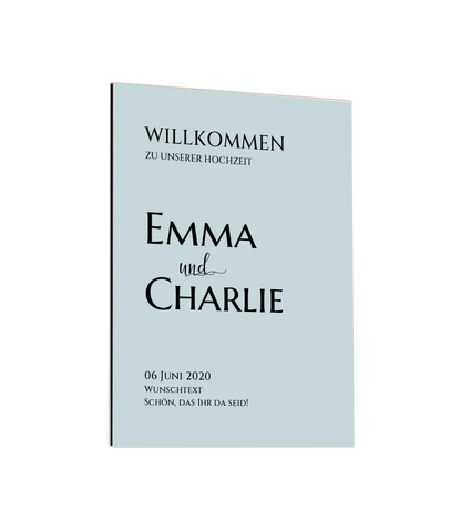 Willkommensposter Hochzeit  | Willkommensschild Hochzeit personalisiert | Hochzeitsempfang Tafel