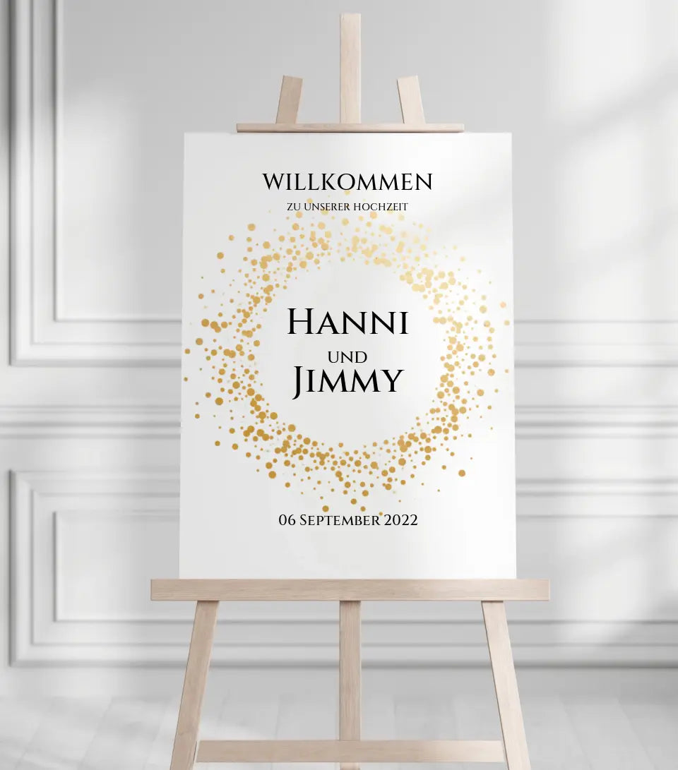 Willkommensposter Hochzeit  | Willkommensschild Hochzeit personalisiert | Hochzeitsempfang Tafel