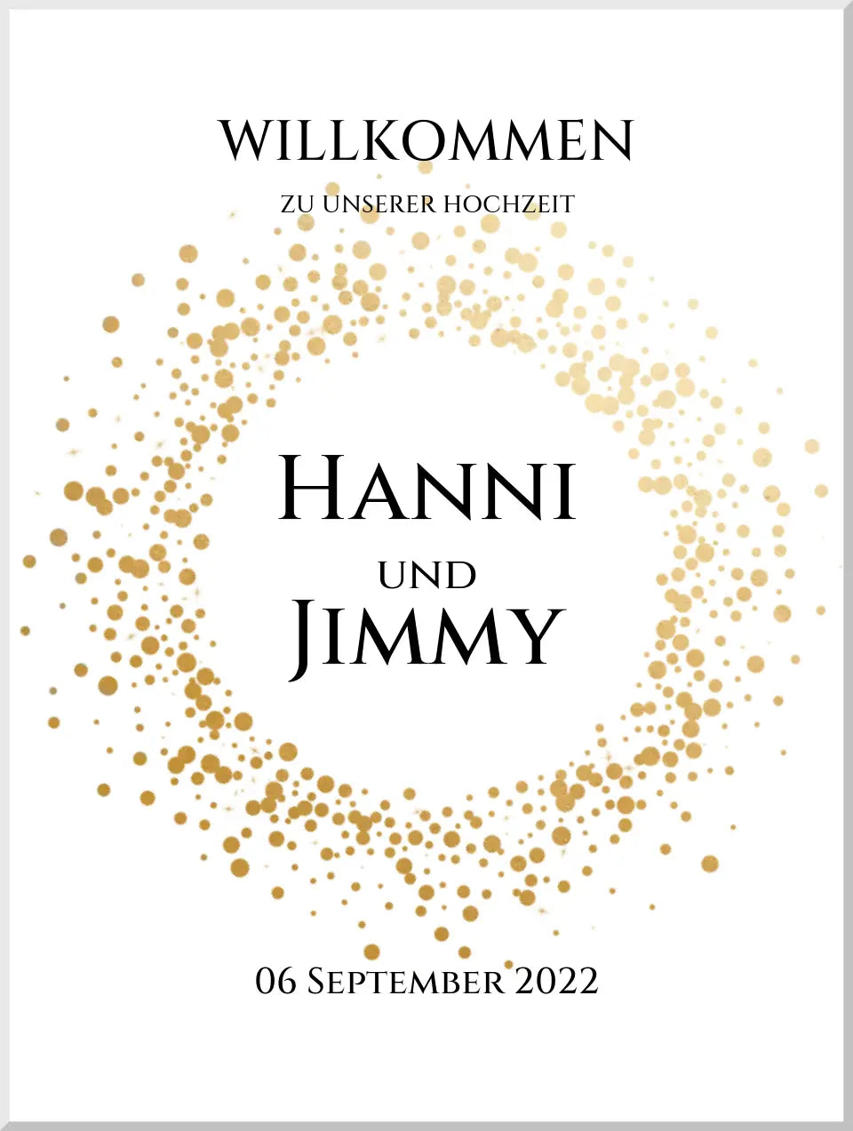 Willkommensposter Hochzeit  | Willkommensschild Hochzeit personalisiert | Hochzeitsempfang Tafel