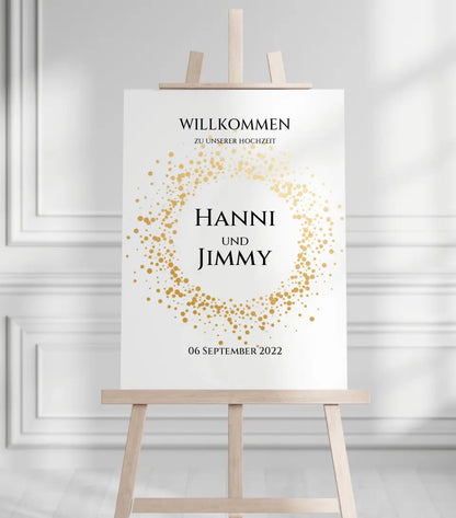 Willkommensposter Hochzeit  | Willkommensschild Hochzeit personalisiert | Hochzeitsempfang Tafel