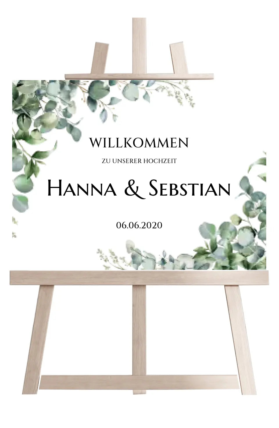 Willkommensposter Hochzeit | Willkommensschild Hochzeit personalisiert mit Namen Datum | Empfang Schild Hochzeit Poster