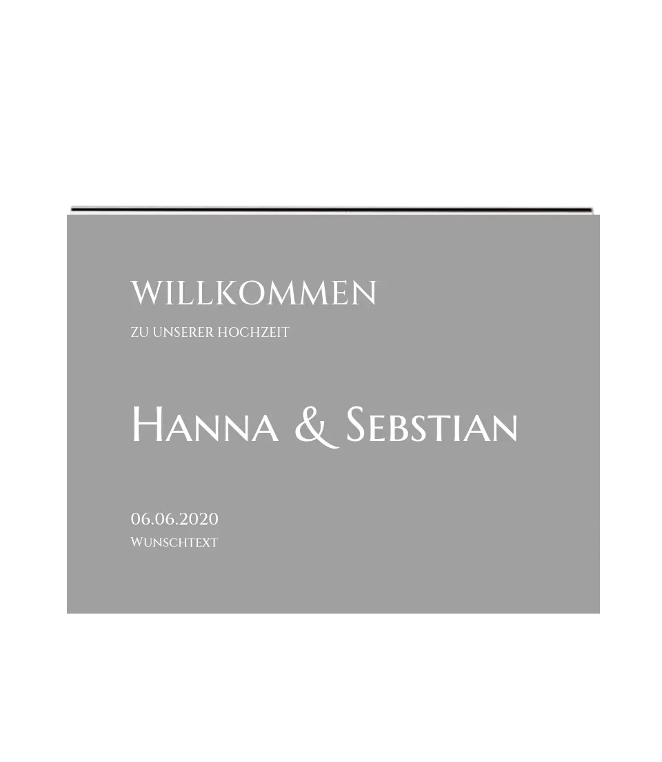 Willkommensposter Hochzeit | Willkommensschild Hochzeit personalisiert mit Namen Datum | Empfang Schild Hochzeit